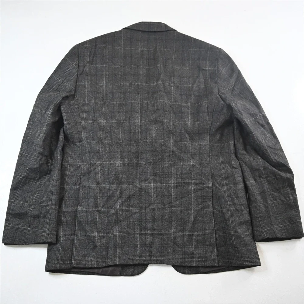 Joseph Abboud 42R Brown Flannel Reda 110s Wool Mens Blazer Jacket‎ Sport Coat